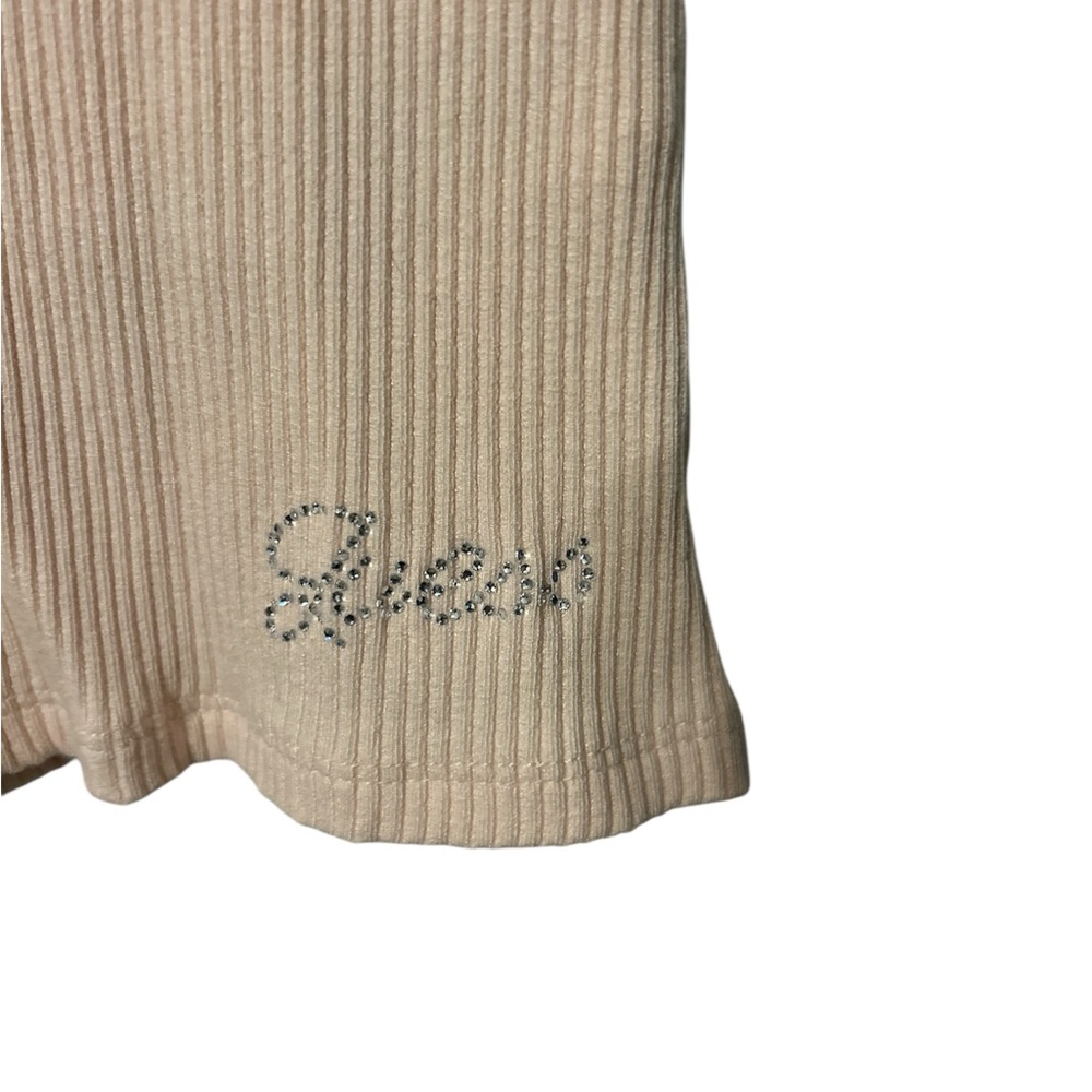 SOLDGuess Pale Pink Ribbed Bodysuit Short Sleeve - Picture 7 of 10